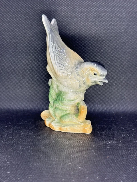 Vintage Porcelain Bird Figurine Small Wild Bird Figure signed