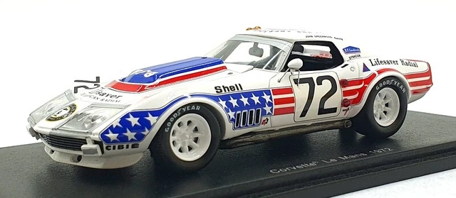 Miniature Spark 1/43 – Chevrolet Corvette C3 #02 – Sebring 1980 – Blanche
