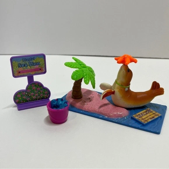 Boîte Littlest Pet Shop Vintage Kenner – Zoo Avec Stickers, Animaux Sauvages