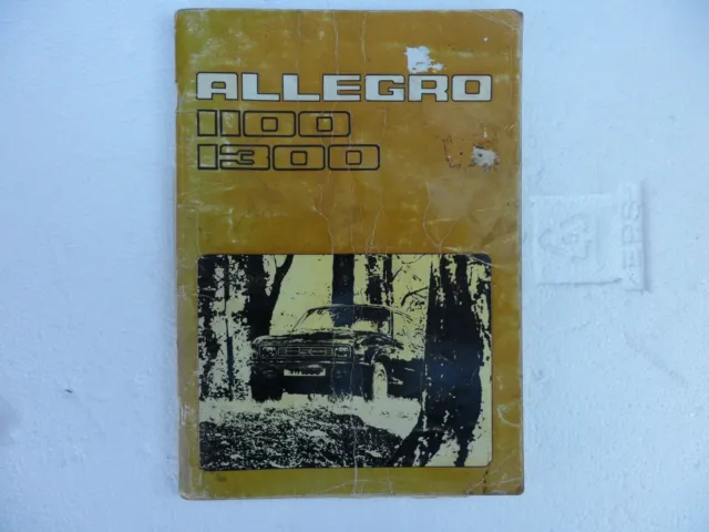 Austin Allegro. Drivers Handbook