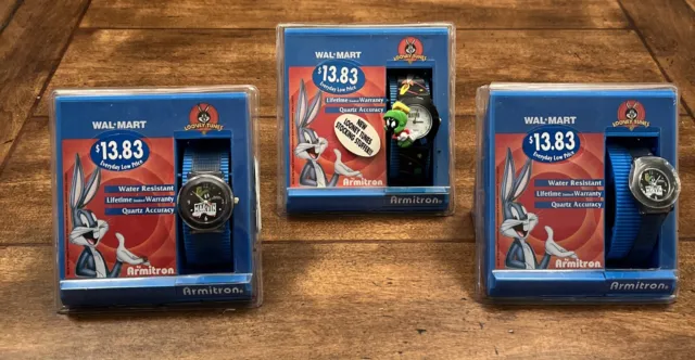 3 Armitron Looney Tunes Marvin The Martian Analog Watch Needs Battery Quartz