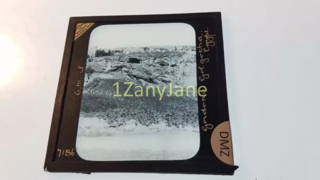 Glass Magic Lantern Slide DMZ GIRL ON STREET LEADING TO HERODS PALACE