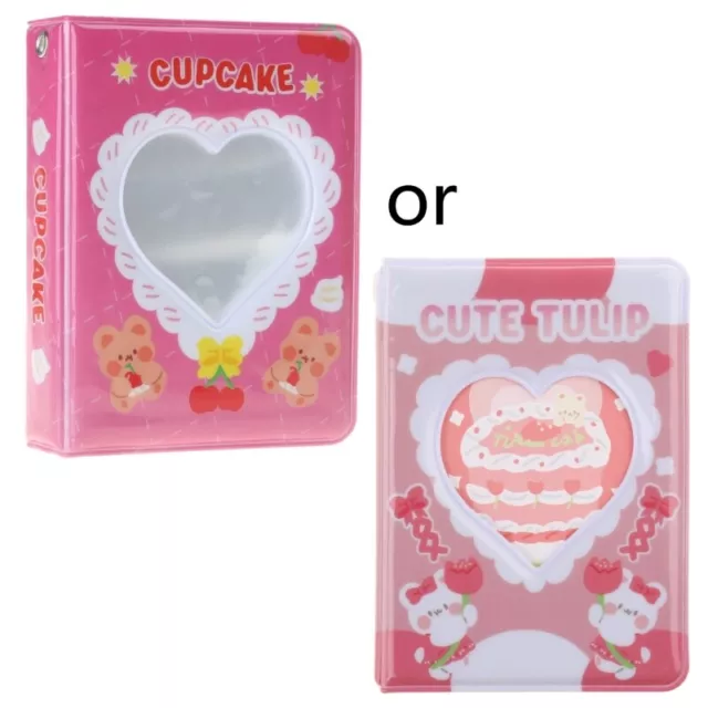 Cute Cake Photo Album 3 Inch Love Heart Hollow Card Binder Photocard Holder