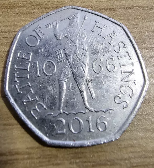 Very Rare 50p Coin Battle Of Hastings - 1066 - 2016 circulated