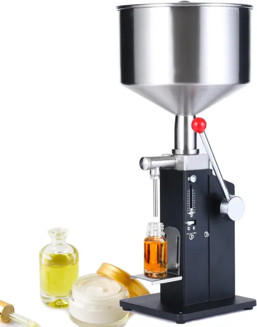 KIMTEM Manual Paste Liquid Filling Machine, Adjustable 5-50ml Bottle Filler A03