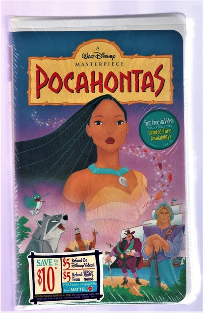 Pocahontas (VHS, 1996) A Walt Disney Masterpiece (Sealed) New