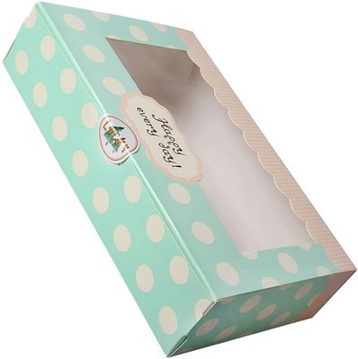 Set di confezioni regalo in carta per 12 pirottini Lvcky imballaggi per dolcetti biscotti e pasticcini lunghezza 20,3 cm 