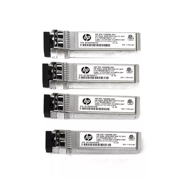 HP MSA 2040 8Gb Short Wave Fibre Channel SFP+ 4 PACK - 720998-002 876141-001