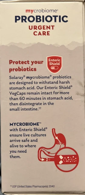 Solaray - Mycrobiome Probiotic + Prebiotic Inulin Urgent Care 100 Billion