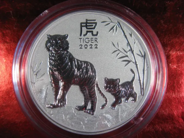 2022 .9999 2 oz. Silver Year of the TIGER Lunar III Perth Mint Sealed LIMITED