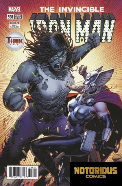 Invincible Iron Man #598 Thor Variant Marvel Comics 1st Print EXCELSIOR BIN