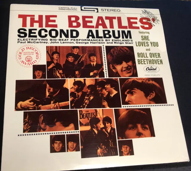 THE BEATLES' SECOND Album RARE 1978 PROMO Stamp VINYL SEALED! #'d MINT ...