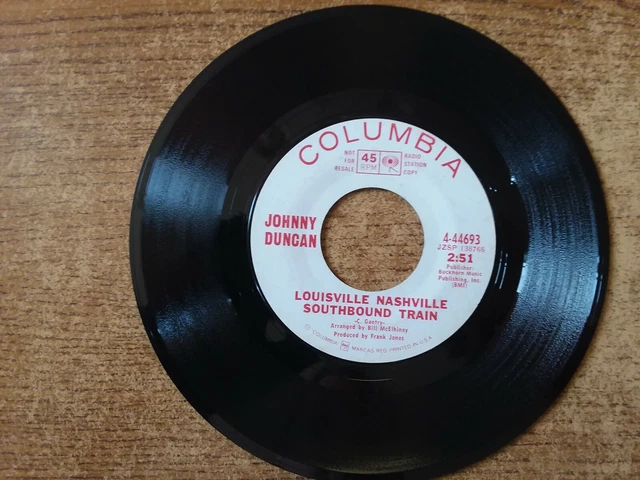 PROMO 1968 VG+JOHNNY DUNCAN-I LIVE TO LOVE YOU/ Louisville Nashville 44693 45