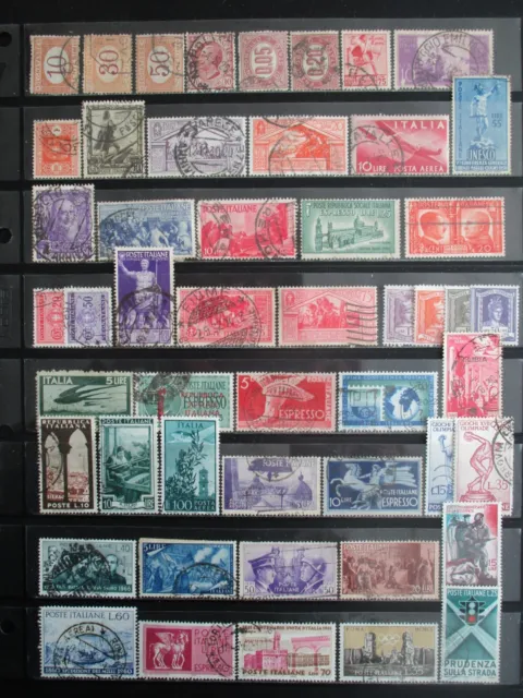 Italien Ansammlung 156 Briefmarken gestempelt