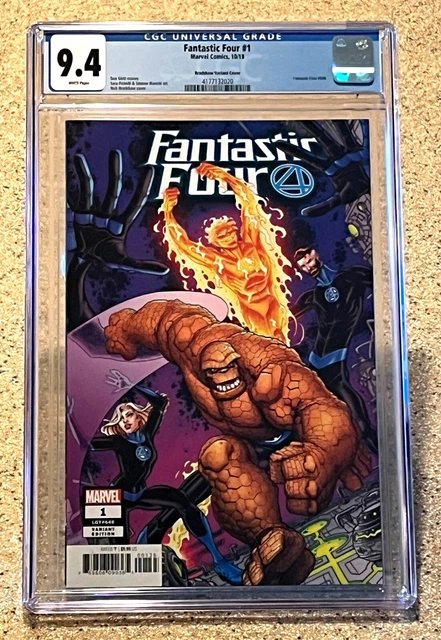 Fantastic Four #1 CGC 9.4 Marvel Comics White Pages Bradshaw Variant Cover 2018!