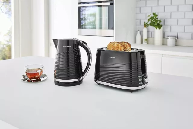 Morphy Richards Dune Collection 1.5 Litre Jug Kettle & 2 Slice Toaster Black