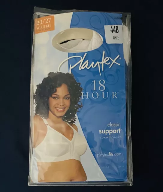 Playtex 18 Hour White Classic Soft Cup Bra 38C 20/27 Wireless Support NOS