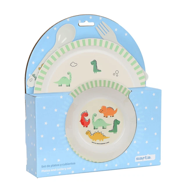 Kindergeschirr-Set Safta Dinos [4 Stücke]