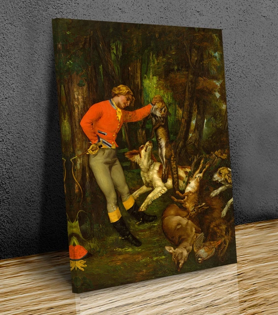 After the Hunt Gustave Courbet solo tela o stampa
