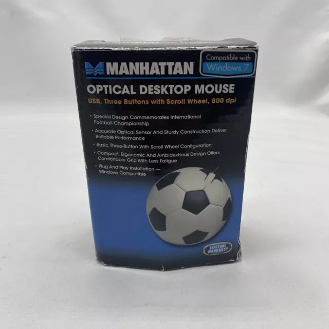 Collectible Vintage Manhattan "Soccer" Optical Desktop Mouse