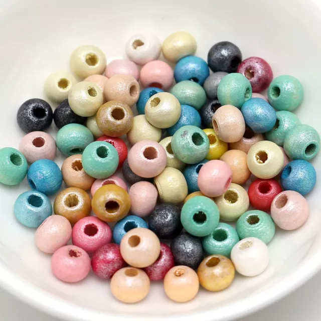 50 Round Wood Beads 16mm Large Wooden Beads Color for Choice Jewelry Craft  DIY