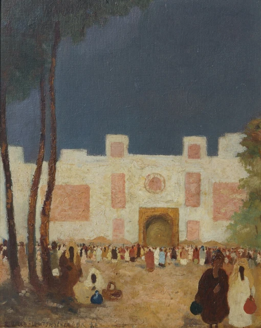 Hans Ruzicka Lautenschläger, Jerusalem, Israel, 1928, Öl auf Karton, gerahmt Hans Ruzicka Lautenschläger, Jerusalem, Israel, 1928, Öl auf Karton, gerahmt