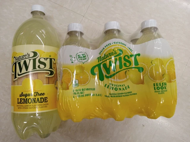 NATURE'S TWIST SUGAR Free Juice, Lemonade , 16 Ounce - 6 pack And 2 ...
