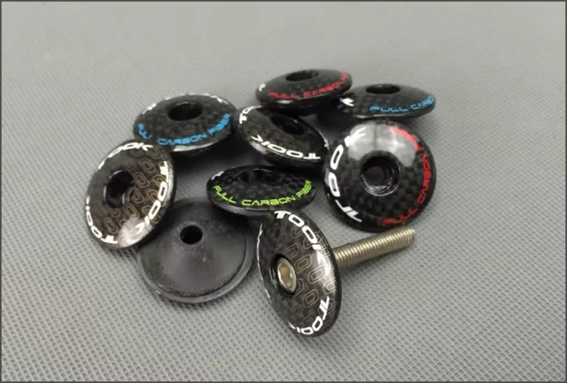 MTB Bicycle Road Bike Cycling Carbon Fiber Handlebar Stem Headset Topcap Top Cap