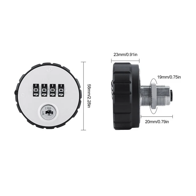 (Installation Thickness 20mm)Cabinet Safe Lock Digital Zinc Alloy Code With EMB