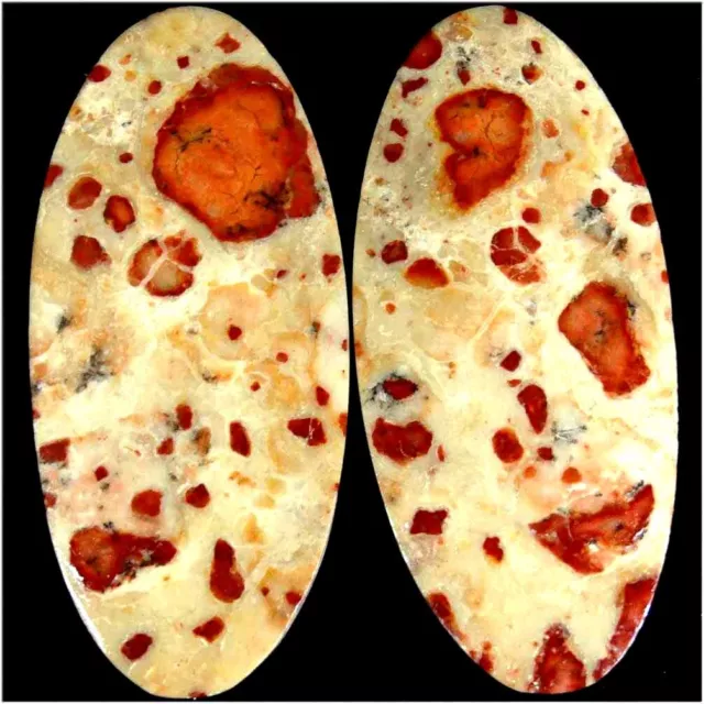 38.80Cts 15X33X4mm Natural Coffee Bean Jasper Oval Cab Matched Pair Gemstone