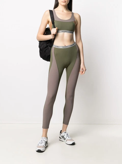 Palm Angels Military Logo Tape Sport Bra Top Donna Pwvo004S21Fab0010910