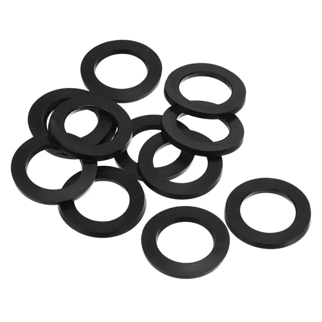 M20 Rubber Flat Washer, 12 Pack 20mm ID 30mm OD Sealing Spacer Gasket Ring,Black