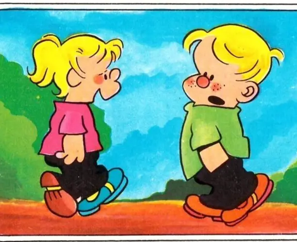 1971 HI AND LOIS DOT & DITTO Trading Card 7 x 5 cm (2.75" x 2") Vintage Spain