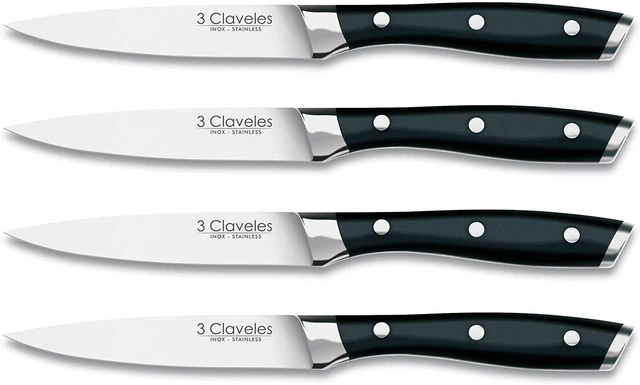 Coffret De 5 Couteaux De Cuisine Mayerhoff + économe - Inox Manche Noir - Fabriqué En Allemagne