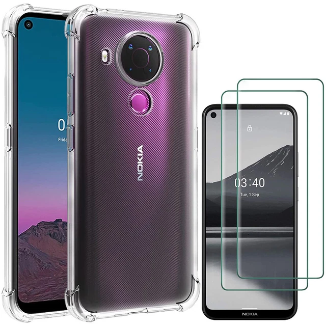 For Nokia 3.4 Case Ultra Slim Clear Shockproof Phone Cover + Screen Protector