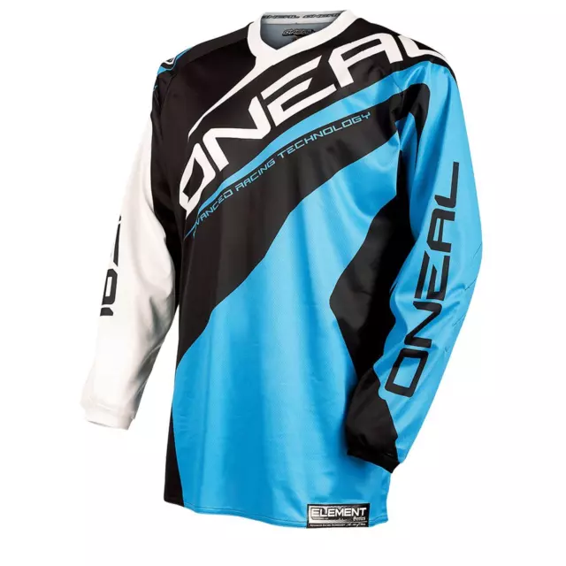 O'Neal Element Jersey RACEWEAR Trikot Blau Motocross Mountainbike Enduro Shirt