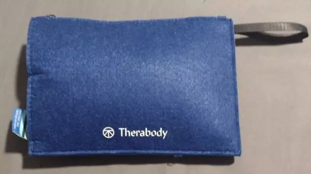 THERABODY United Airlines Amenity Kits Felt Wristlet Electric Blue NEW Unopened