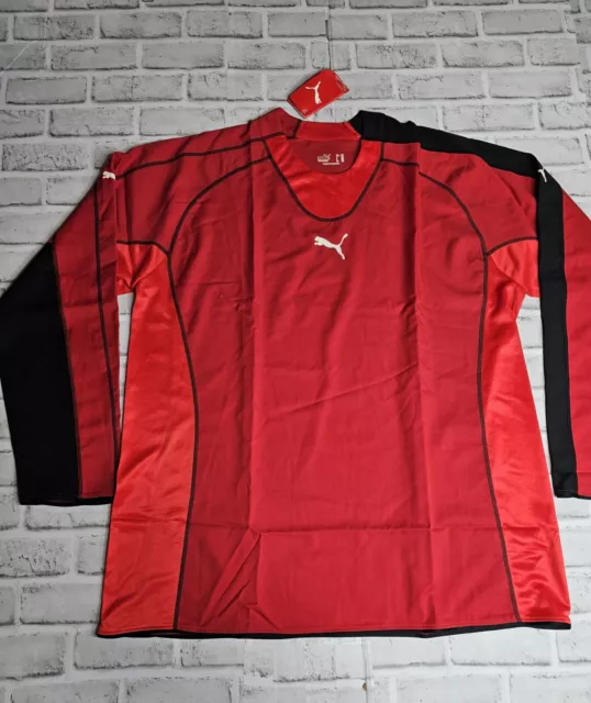 PUMA King Men’s Red Long Sleeve Goalkeeper Football Shirt Jersey Size XXL
