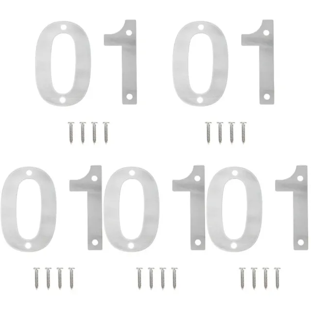 5 set numero civico moderno porta targa adesivi lettere numero metallo