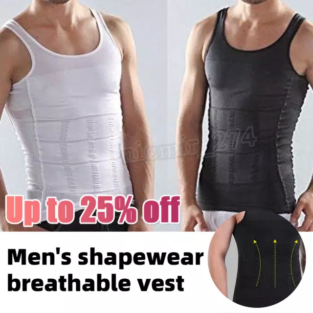 MENS COMPRESSION ULTRA Slimming Body Shaper Belly Control Vest