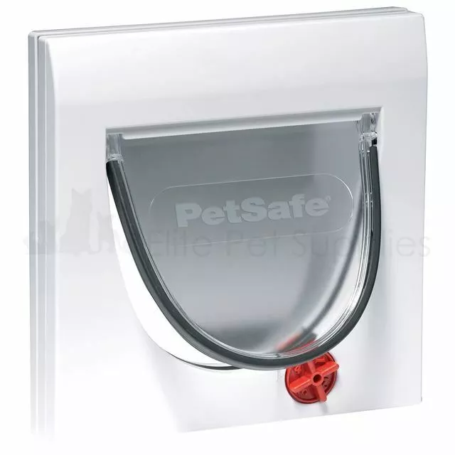 Cat Flap Petsafe Staywell Classic 4 Way Locking Door Tunnel Manual Catflap White