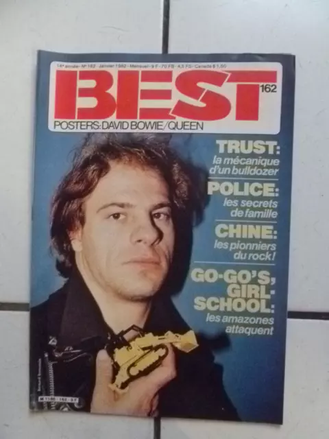 Magazine BEST n° 162   / JANV   1982  + POSTER     DAVID BOWIE / QUEEN