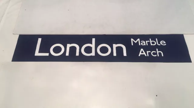 London Commercial Bus Destination Blind 42" -  London Marble Arch - Navy