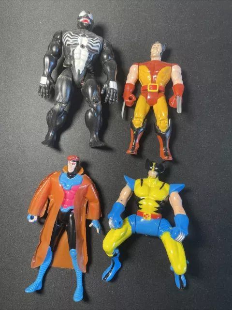 Vintage 1991-1995 Marvel X-Men Action Figures Toy Biz 5" venom wolverine gambit