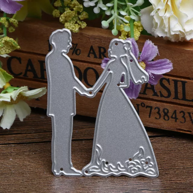 Metall Braut Bräutigam Hochzeit stirbt Schablonen für DIY-Scrapbooking Karte Pap