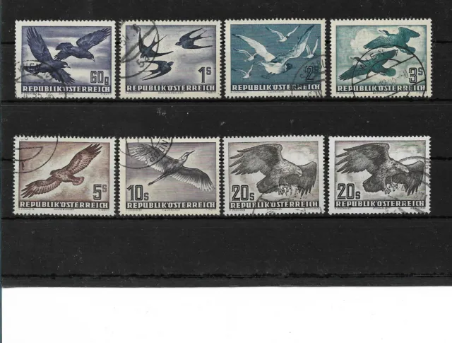 Österreich 1950/1953 Flugpostserie "Vogelsatz" komplett gestempelt