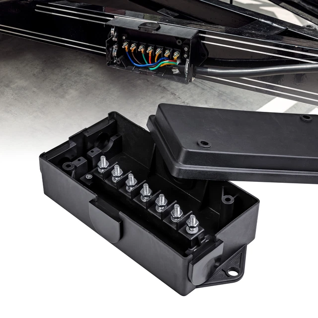 7GANG ELECTRICAL JUNCTION Box for RV Trailer Light Wiring Cable Cord