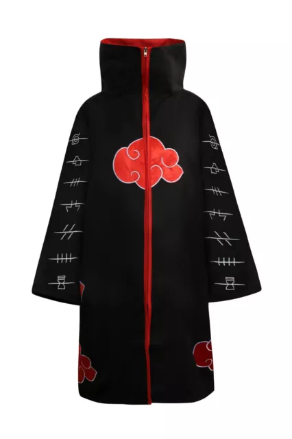 Naruto Akatsuki Robe Cloak Coat Anime Cosplay Costume for Halloween NEW Version