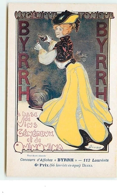 Concours d'Affiche Byrrh - Diana - Hygiénique Tonique à base de vins gén - 13409