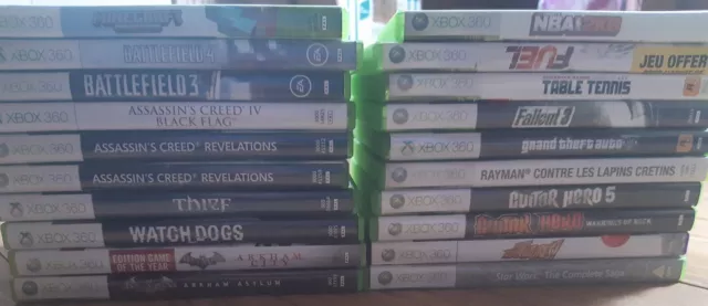 Lot De 20 Jeux Microsoft Xbox 360 - PAL - En Boîte - Divers Etats